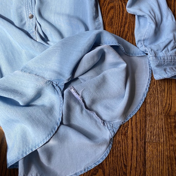 CHAPS Long Sleeved Denim Dress - Picture 6 of 9